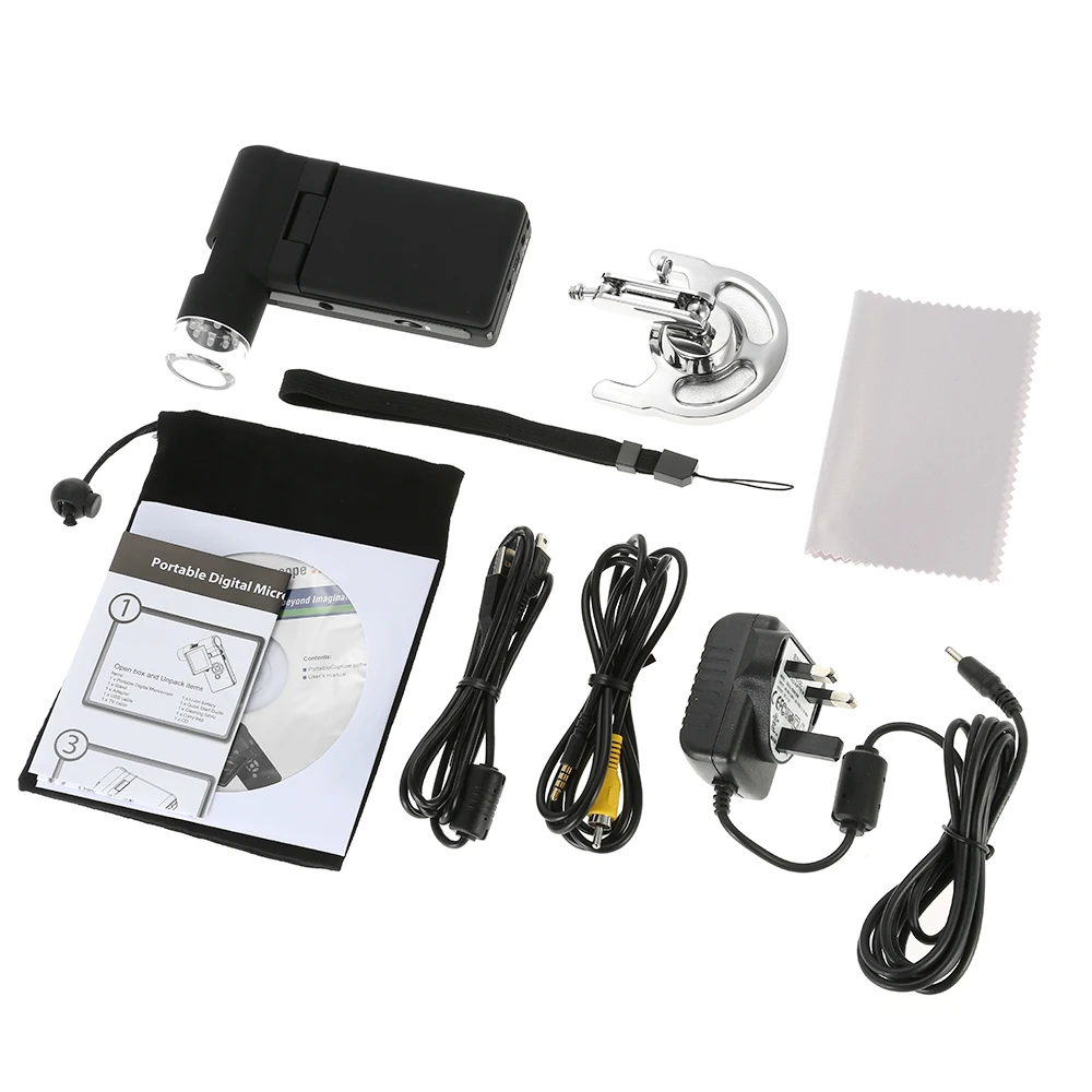 

Professional Portable Handheld Mobile 3" LCD Digital Microscope 5M 10-500X up to 1200x By Digital Magnification Photo and Video