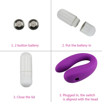Portable Mini U Shape G-spot Anal Double-head Dildo Vibrator Sex Toy for Women Couple Clitoris Stimulator Vagina Pussy Massager 4