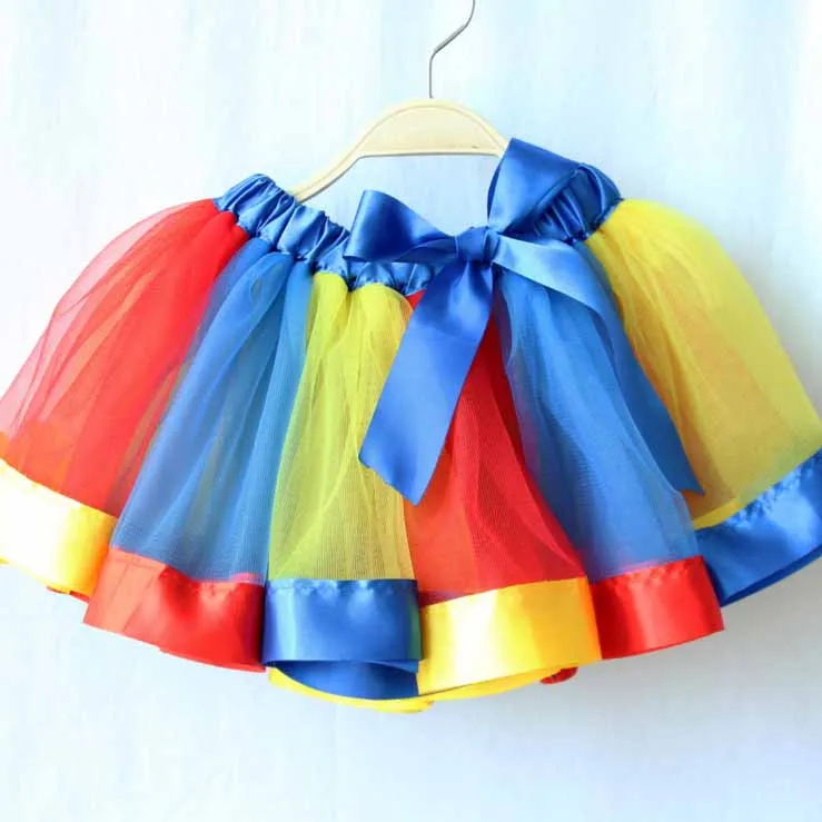 Г. Популярная детская Милая красочная юбка-пачка ручной работы для девочек, радужная пачка из тюля миниатюрная юбка для танцев, юбка-пузырь - Цвет: G