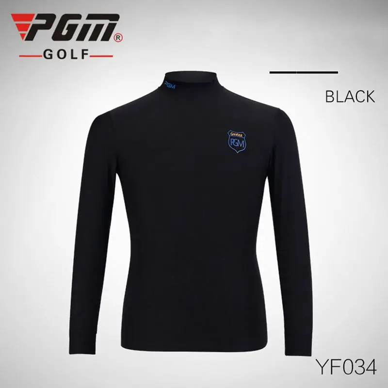 PGM Long-sleeved Nylon T-shirt golf Men's Shirt Clothing Keep warm Clothes Autumn Winter White Black Gray  (3)