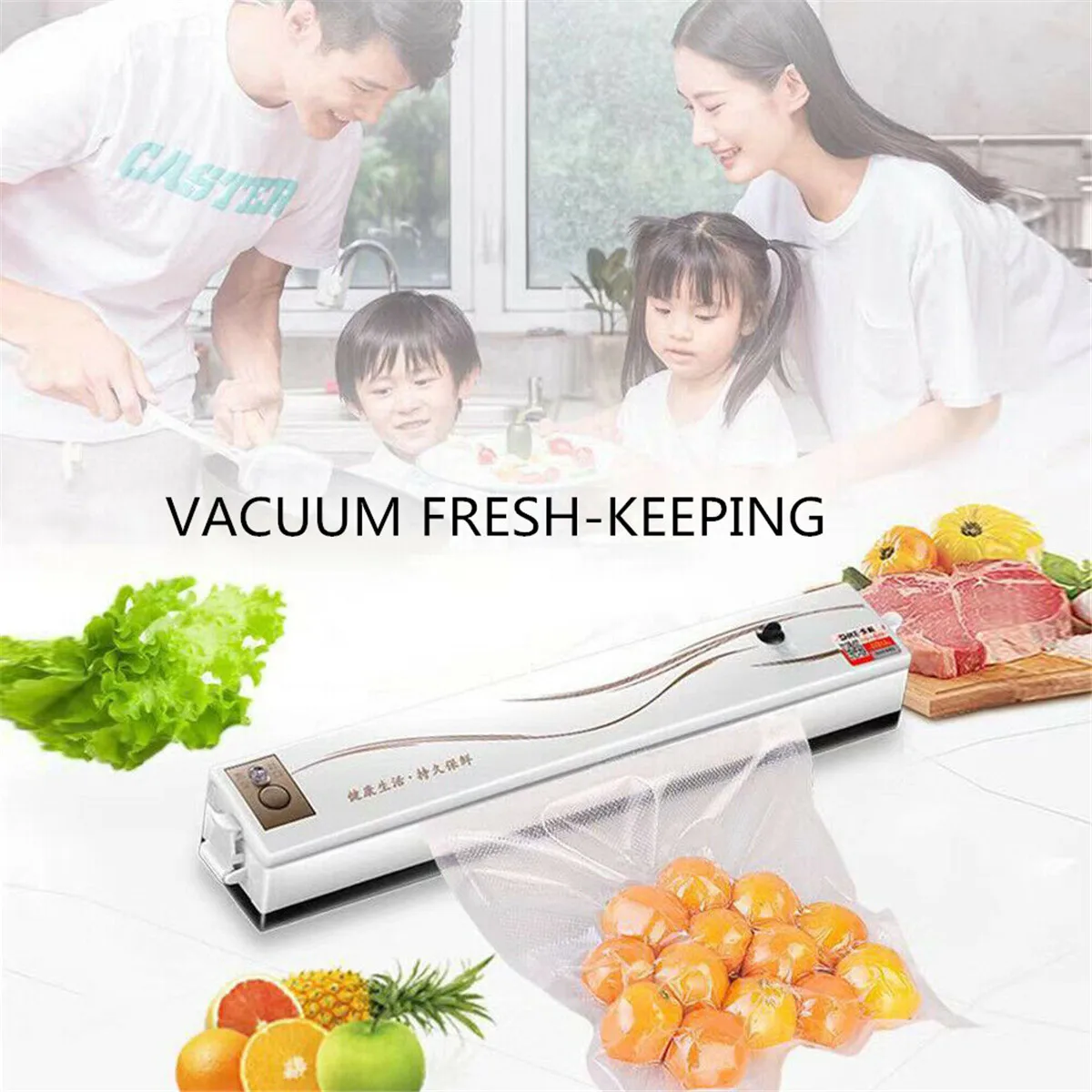 

Food Vacuum Sealer Packaging Machine 220V Vaccum Packer Vacuum Food Sealing Machine Can Be Use for Food Saver Free Shipping
