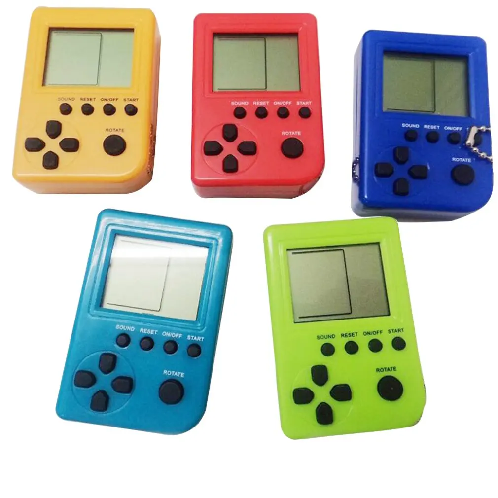 

Tetris Handheld Game Console Pendant Keychain Handheld Game Playes Mini Child Games Nostalgic Classic Childhood Memories