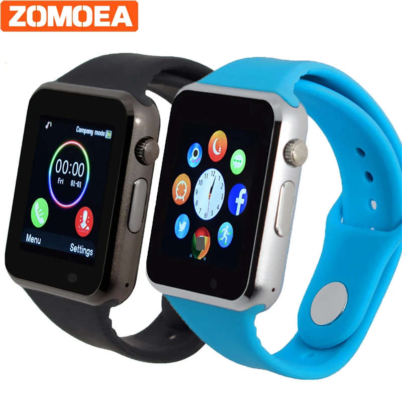 T2 Bluetooth Smart Watch Support SIM SD Card Electronics Wrist Phone Watch For Android Smartphone Blue