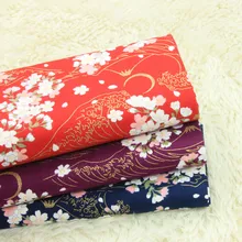 Bronzing толстой хлопчатобумажной ткани telas де алгодон пункт лоскутное печати ткани ручной работы DIY лоскутное мешок золота ткани