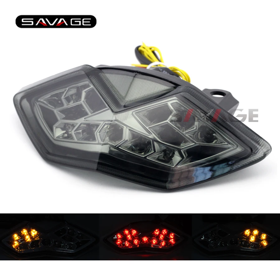 

For KAWASAKI KLE650 KLE 650 VERSYS 2010-2015 11 12 13 14 Motorcycle Integrated LED Tail Light Turn signal Blinker Lamp Smoke