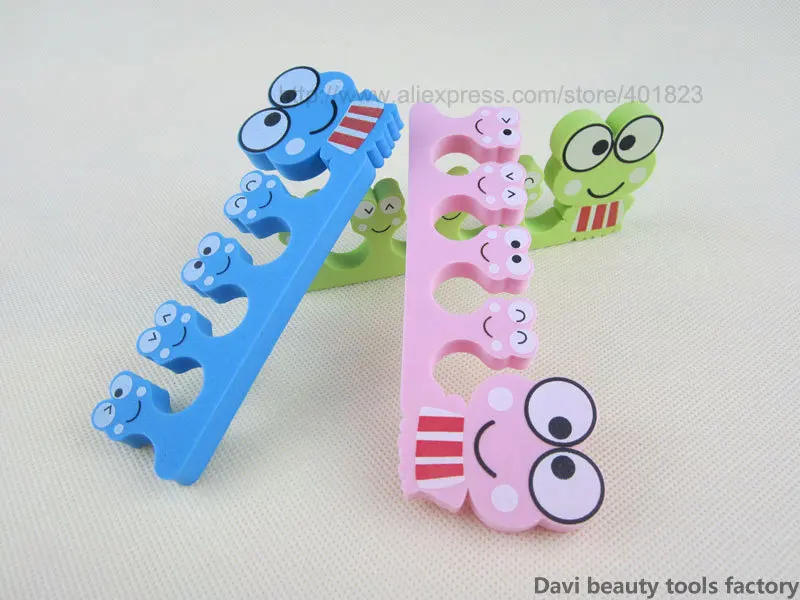 

FREE SHIPPING 50 pcs/lot nail art little frog EVA Soft Finger Toe Separator