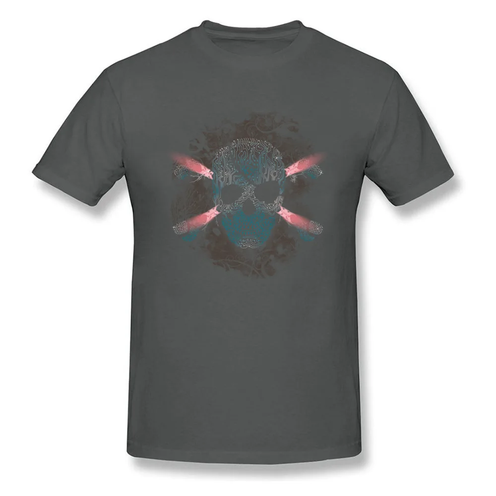 Hot Sale Cyber Skull 3D Printed Short Sleeve T-shirts VALENTINE DAY Crew Neck Pure Cotton Tops T Shirt for Men Tee-Shirts Casual Cyber Skull carbon