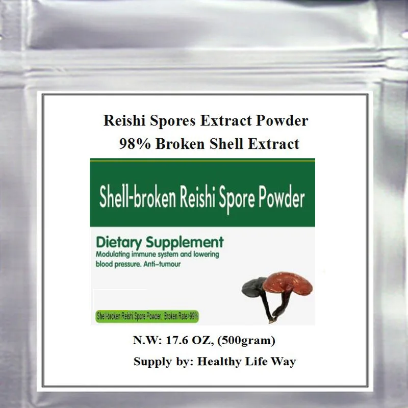 

500gram Reishi Spores Extract Powder 98% Broken Shell Extract Top Quality