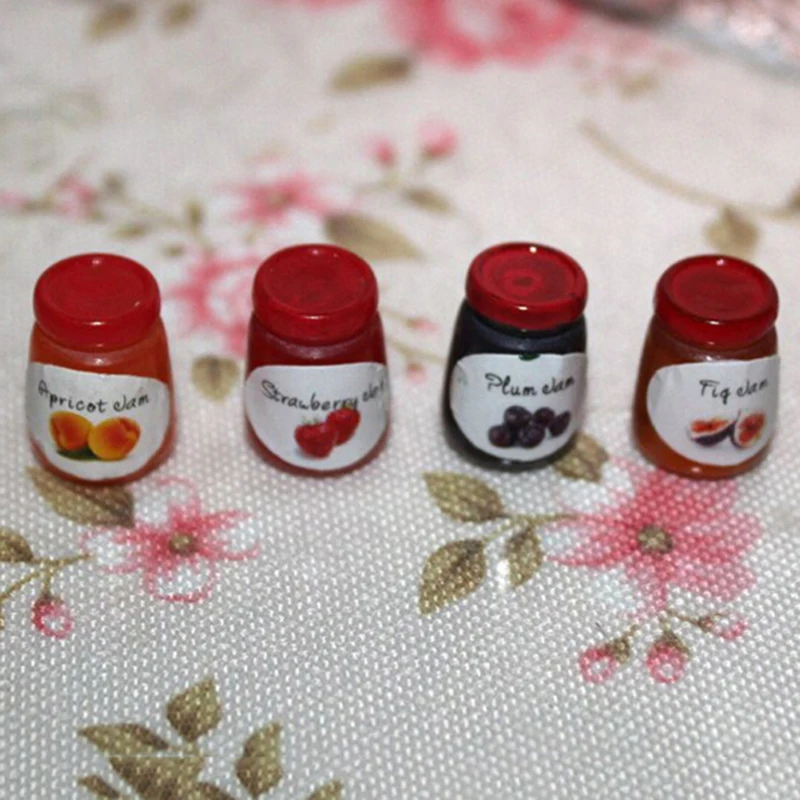 

1pcs 1:12 Kitchen Food Jam Condiment DIY Decor Dollhouse Miniature
