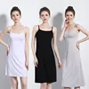 Women's Camisoles Full Slips Dress with shoulder-straps Long Under dress  Solid underskirt Inner Petticoat height 90 to 120cm ► Photo 1/6