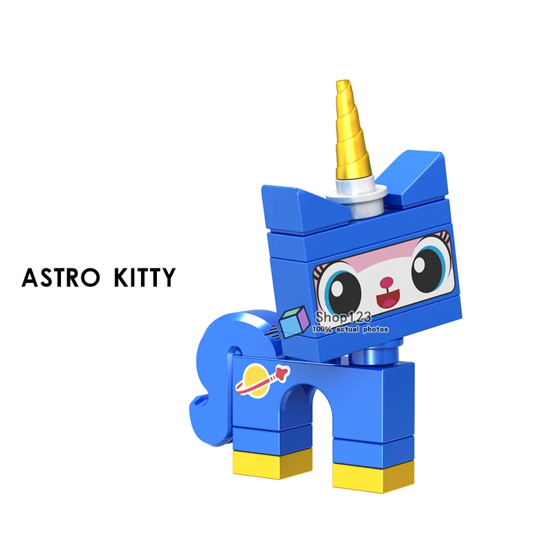 100 шт./лот друзья Супер герои мультфильма Unikitty Angry Astro Biznis Kitty очки строительные блоки игрушки для детей