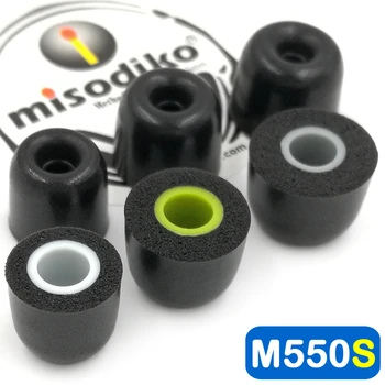 misodiko M550S Memory Foam Earbuds Ear Tips Eartips for Jaybird X4 X3 X2, BlueBuds X, Freedom F5/ 1MORE E1001/ Photive PH-BTE50 1more e1001 triple driver in ear earphones earbuds earpiece headset with apple ios and android compatible microphone 1more e1001