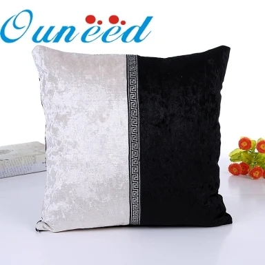 Ouneed 45x45 см счастливый высокое качество красота дома De Coussin семь видов фарфоровый чехол для подушки кафе домашний декор Чехлы для подушек - Цвет: Black