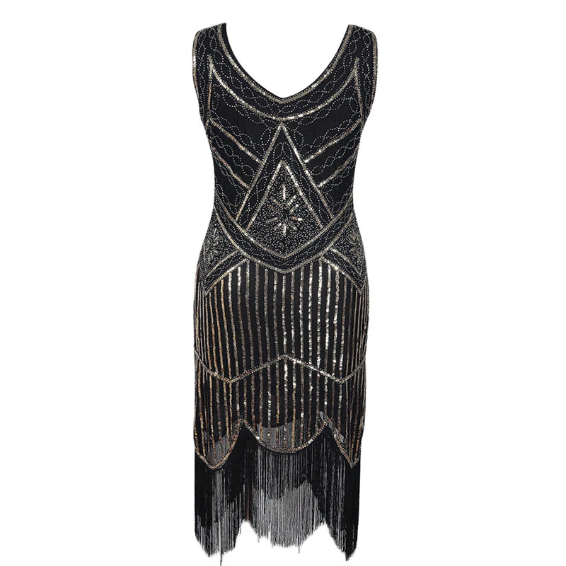 1920s black and gold dress Clearance