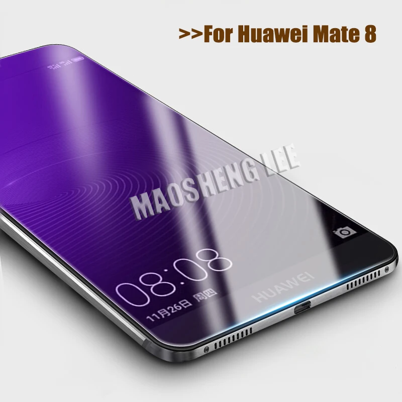 

9H 2.5D Tempered Glass For Huawei Mate 8 Glass Screen Protector Anti Blu-ray Glass Protective film 6.0 inch For huawei mate 8
