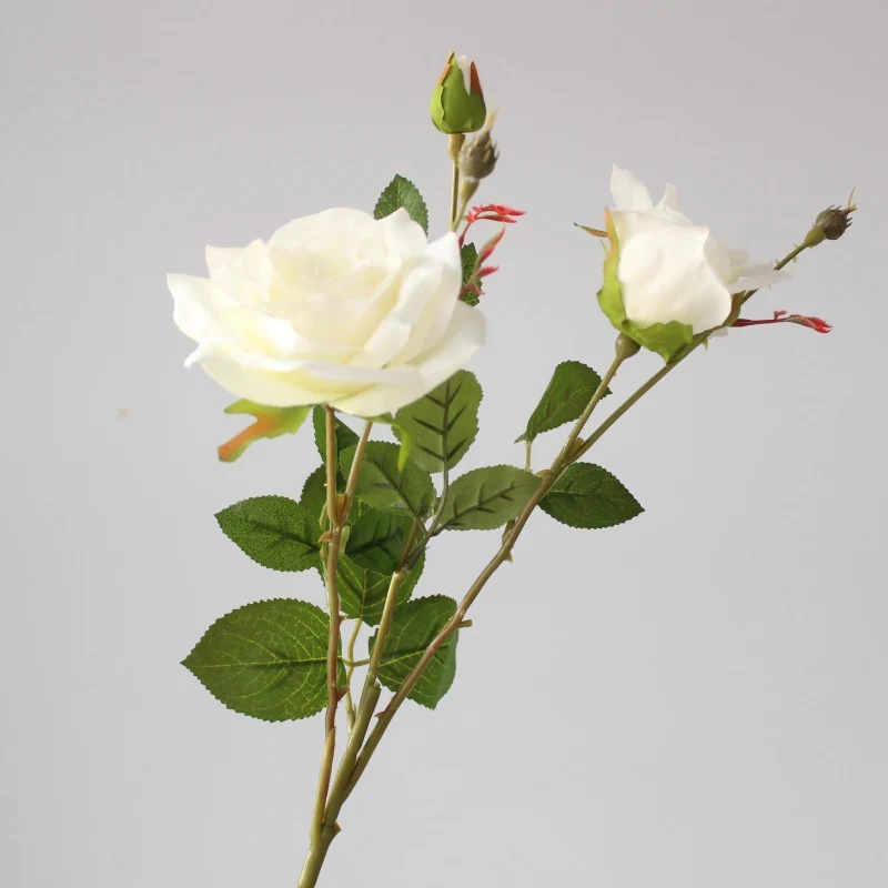 2 Pcs Good quality Rose Spray Free Shipping Silk Artificial Flowers high simulation wedding flowers home decoration 2 Pcs Good quality Rose Spray Free Shipping Silk Artificial Flowers high simulation wedding flowers home decoration