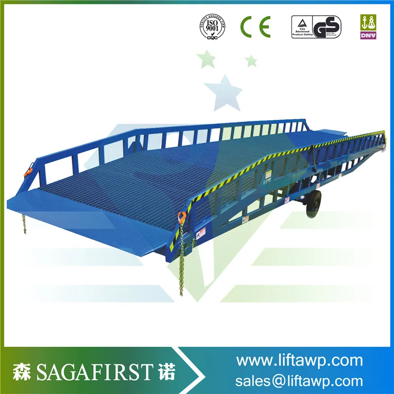 

mobile manual forklift warehouse dock ramp for sale