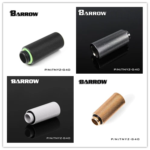 

Barrow G1/4 extender 40MM extension water cooling interface fittings Silver Black White Gold ,Drop Shipping TNYZ-G40