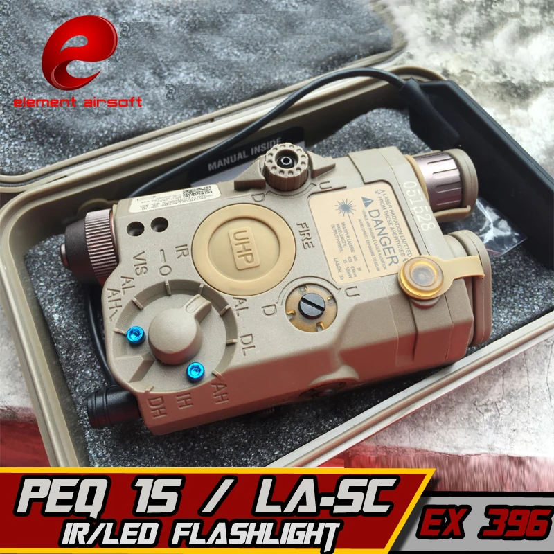Лазерная ИК лампа Element PEQ 15 LA SC UHP с красной точкой для страйкбола|airsoft laser|flashlight
