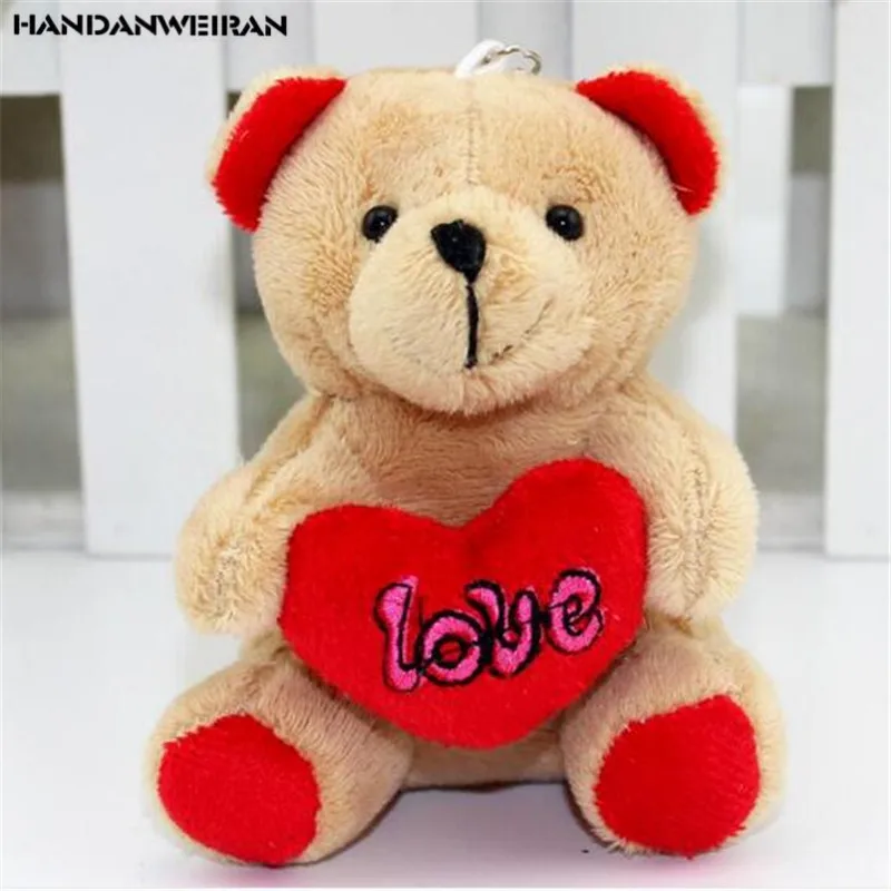 

1PCS Mini Bear Plush Toys Kawaii Sitting Posture Love Bears Stuffed Toy Small Pendant Activities Gift 2019 New 9CM HANDANWEIRAN