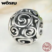 WOSTU Marca 925 Calado Mejores Deseos Charm Apta Del Grano Pandora Original Pulsera Colgante Auténtico Fine Jewelry DIY
