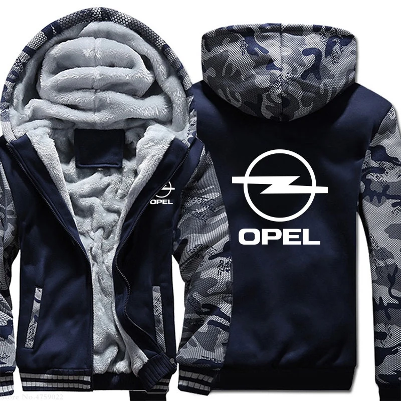 Зимняя мужская новая коллекция Повседневная Толстовка Opel мужские толстовки утолщенная верхняя одежда на молнии зимние мужские теплые куртки