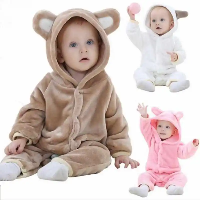 Newborn Warm Baby Clothes Animal Winter Clothing Thicken Romper Baby