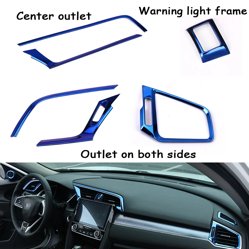 Автомобильный Стайлинг BACKAR для Honda Civic 10 2016 2017 центральная консоль из нержавеющей