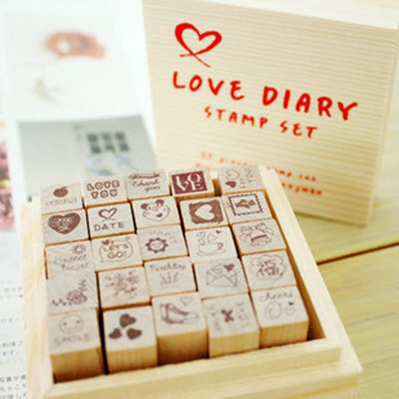 

Korea Practical Cute Diary Decorative Seal 25 Packages Mobile Models Stationery Set