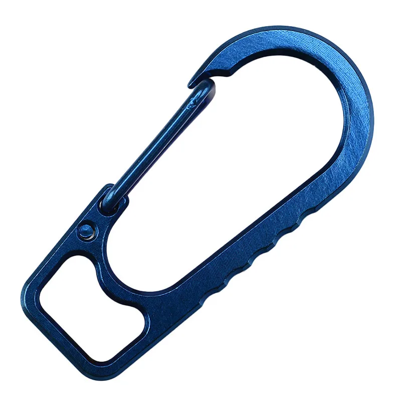 1pcs Titanium Alloy Carabiner Key Chain Keychain Clip Hook Outdoor Climb Buckle Climbing Accessories Outdoor Tool #3n16 (2)