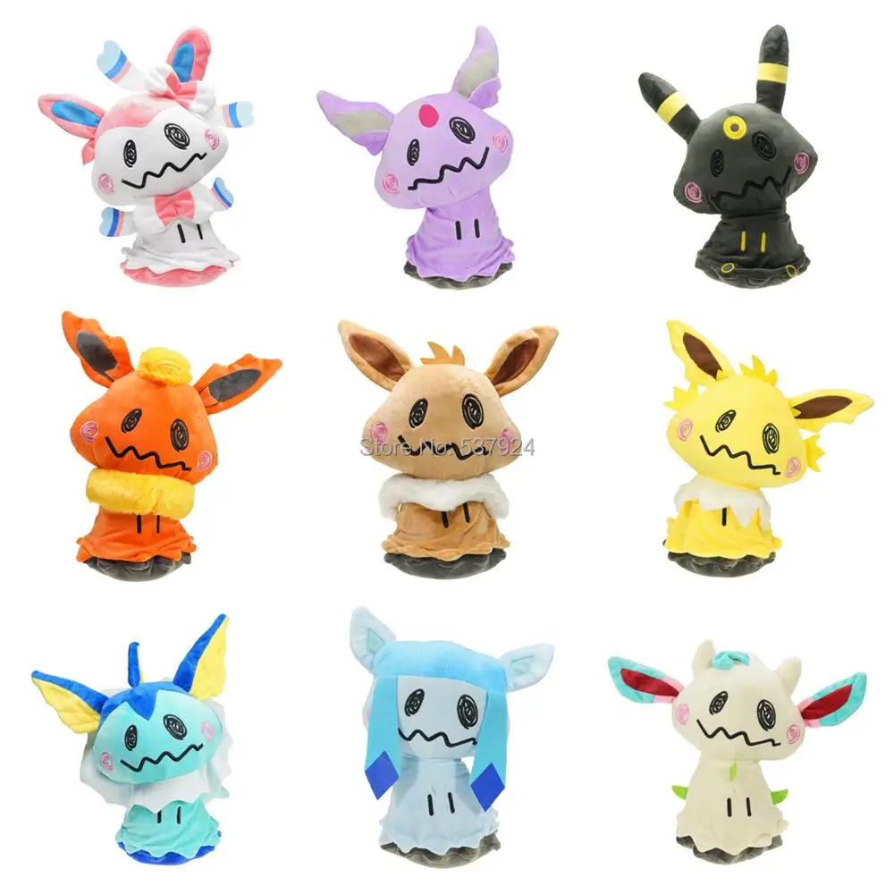 Новая 9 видов стилей Sylveon Eevee Umbreon Flareon vaporion Jolteon Espeon Leafeon Glaceon Косплей Mimikyu 10 &quot23 25 см