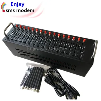 

USB 16 sim slots wavecom q2303 bulk sms modem pool support imei changing, USSD, At Command