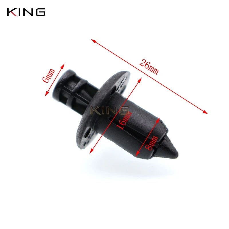 FIT For Honda, Yamaha, Suzuki, Kawasaki Motorcycle Accessories Nylon Fairing Trim Panel Fasteners Clip Rivets 20pcs 8mm 6mm ATV