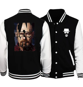 

2020 Spring Hot Sale Breaking Bad Heisenberg Baseball Jackets Men Fashion Hoodies Brand Clothing Men Coat Plus Size S-5XL
