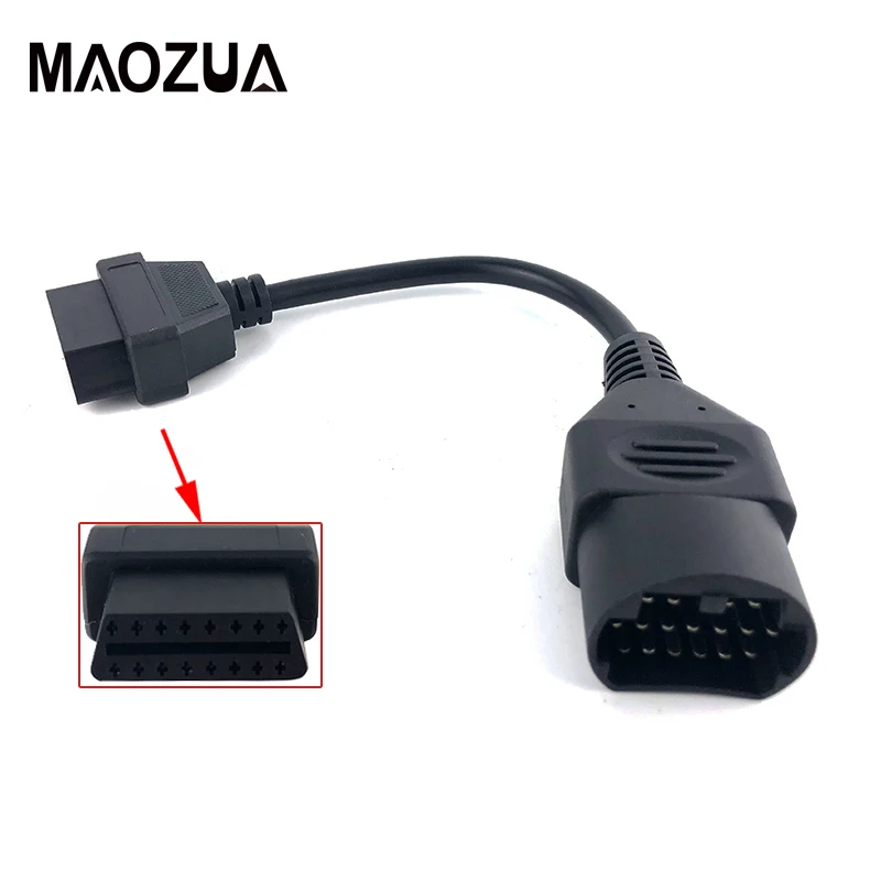 Для MAZDA 17 Pin 17Pin штекер для OBD OBD2 OBDII DLC 16 Pin 16Pin Женский адаптер автомобильного диагностического инструмента конвертер Кабель