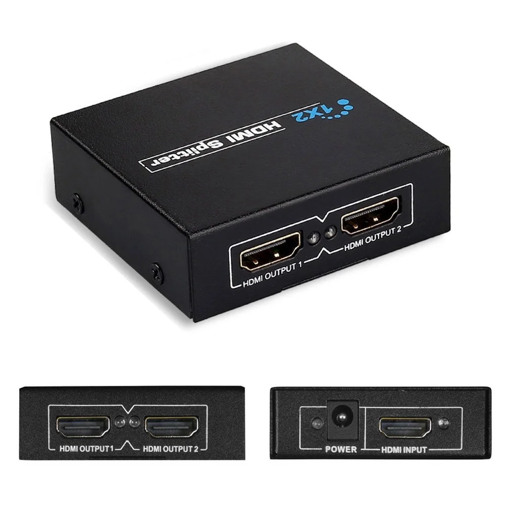 1 в 2 Выход HDCP HDMI Сплит тер Full HD 1080p видео HDMI коммутатор 1X2 усилитель раздельный двойной дисплей для HDTV DVD PS3 Xbox