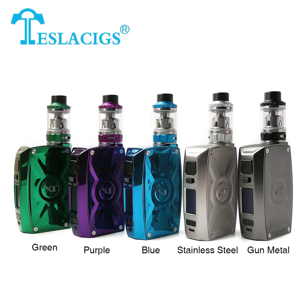 Original Tesla XT 220W TC Kit with 4ml/6ml Tallica Mini Tank Max 220 Output & Colorful LED Light Box Mod Vape Kit Vs Tesla Punk Original Tesla XT 220W TC Kit with 4ml/6ml Tallica Mini Tank Max 220 Output & Colorful LED Light Box Mod Vape Kit Vs Tesla Punk