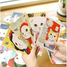 10 шт./лот милые Мультяшные открытки с кошками милые открытки для дня рождения и бизнеса