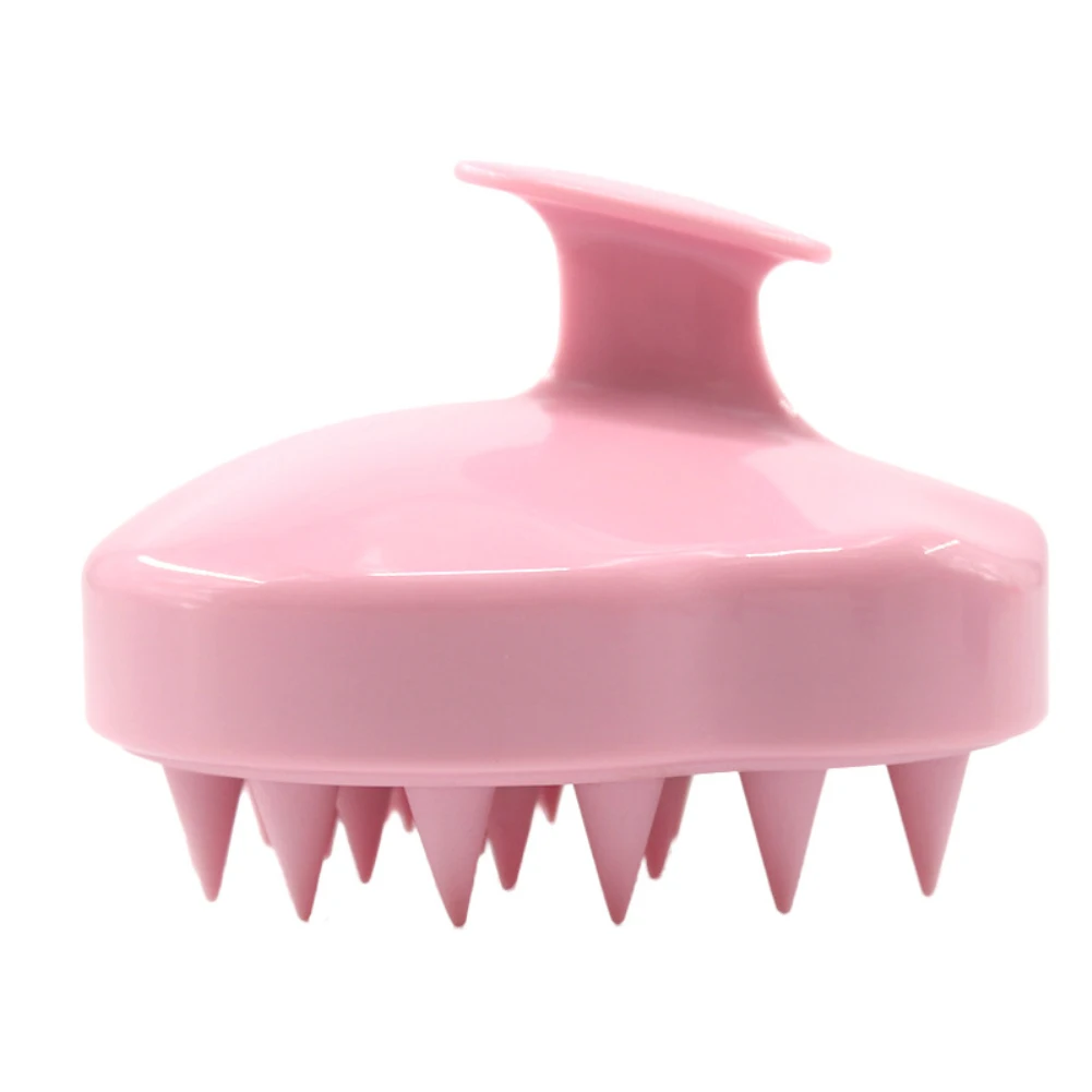 Мини-силиконовая меридианская Массажная щетка для волос с широким зубным гребнем для салона парикмахерских душевых расчесок для волос Инструменты для укладки волос - Цвет: Розовый