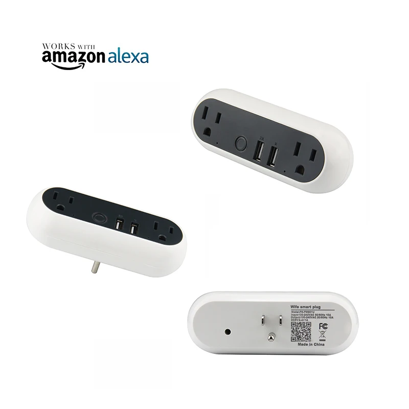 

Good Quality New US Wifi Power Socket Outlet Remote Control Smart Socket with 2 USB and 2 Outlets