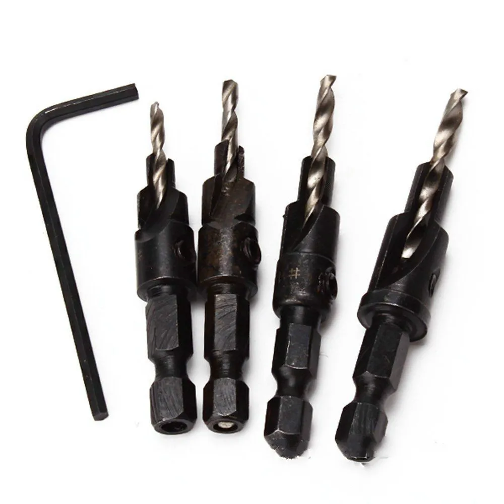 1/4 six bit cone angle handle / counterbores / wood countersunk head