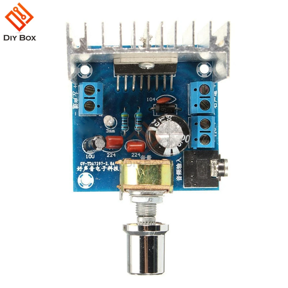 

TDA7297 Digital Audio Power Amplifier board Module DC 9-15V 15W*2 Stereo Dual Channel amplificador sound equipment home music