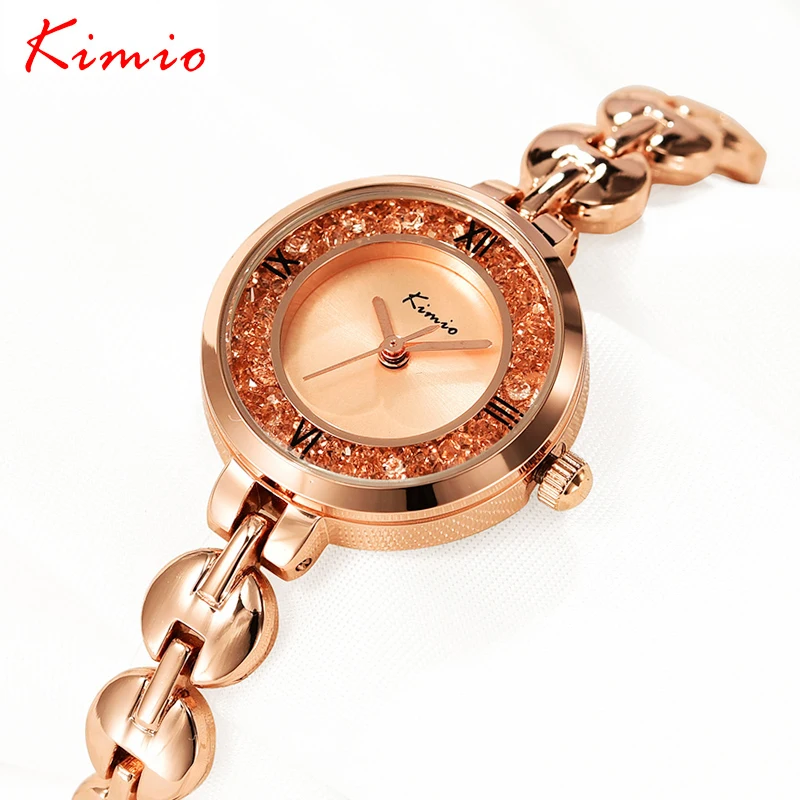 

KIMIO Watches Women Top Brand Luxury Wristwatch With Crystal Quartz Bracelet Watches For Girls Lady Clocks Relogios Feminino