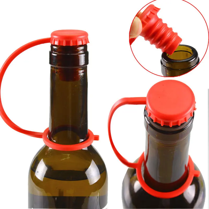 Free Shipping Silicone Vacuum Sealed Red Wine Storage Bottle Stopper