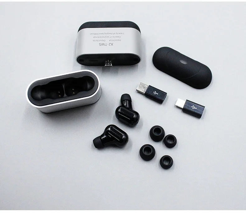 X2-TWS Bluetooth наушники беспроводные наушники гарнитуры стерео наушники-вкладыши с зарядным устройством для ios и Android