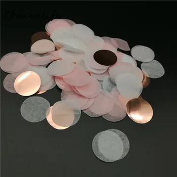 

Chicinlife 1Pack 2.5cm Rose gold Round Tissue Confetti Wedding Birthday Party Decoration Confetti Bridal Shower Party Supplies