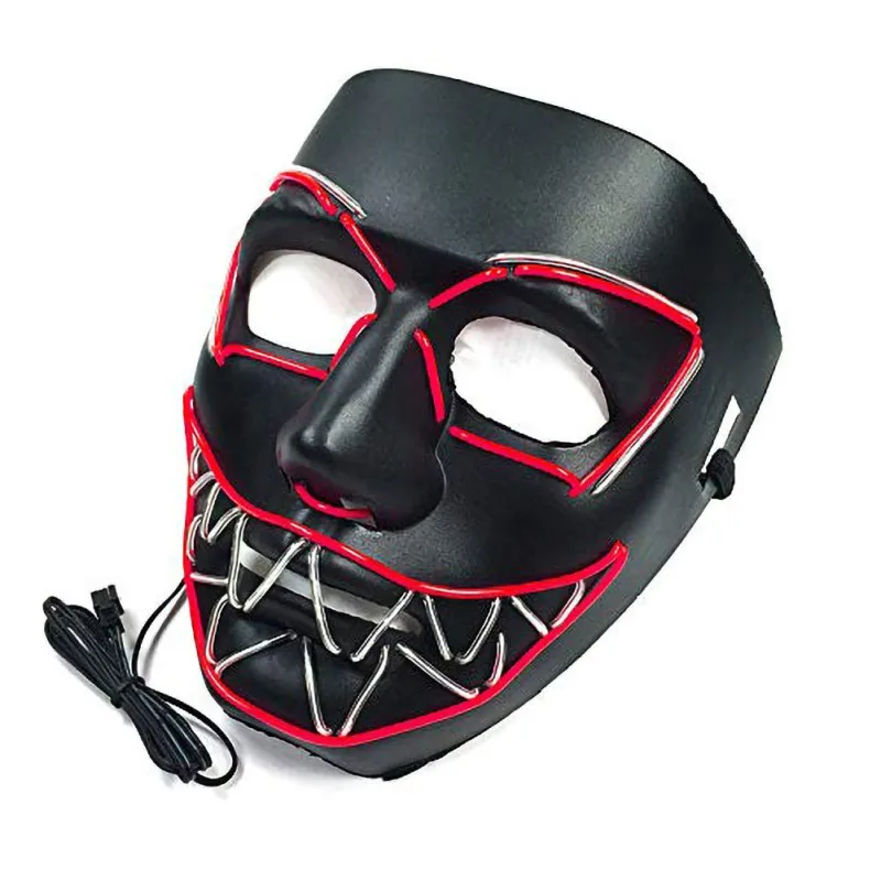 Светодиодный костюм для Хэллоуина, маска для очистки, маски для выбора ...