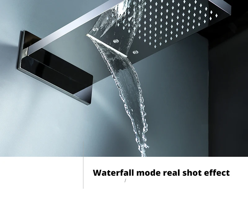 Led Shower Set 22 Waterfall Controller Smart Shower System Massage Bath & Shower Faucets (11)