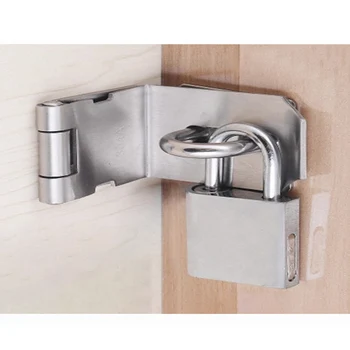 

Stainless Steel Hasp Staple Gate Door Shed Latch Lock For Padlock 3/4/5 Inch TB Sale