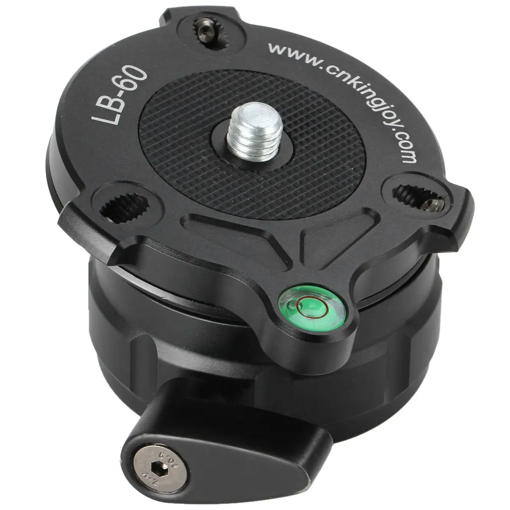 

Newest Aluminum Alloy Deshign LB-60 Ball Head Camera Leveler Leveling Base for Tripod Monopod DSLR Cameras Canon Nikon Pentax